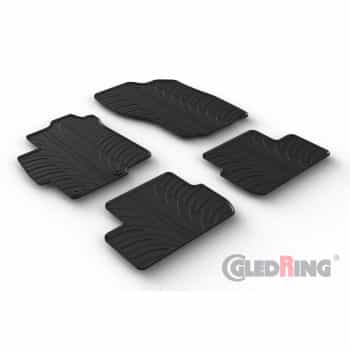 Tapis en caoutchouc sur mesure pour Mitsubishi Lancer VIII Sedan 2008-2017 (profilé en T 4 pièces + clips de montage)