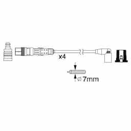 Kit de câbles d'allumage 0 986 356 312 Bosch