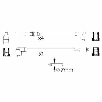 Kit de câbles d'allumage 0 986 356 702 Bosch