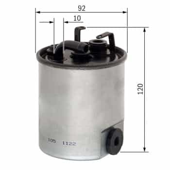 Filtre à carburant F 026 402 044 Bosch