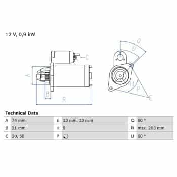 Démarreur 0.986.018.840 Bosch