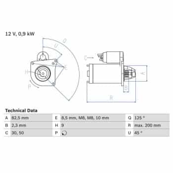 Démarreur 0 986 019 311 Bosch