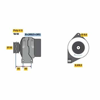 Alternateur 0 986 049 540 Bosch