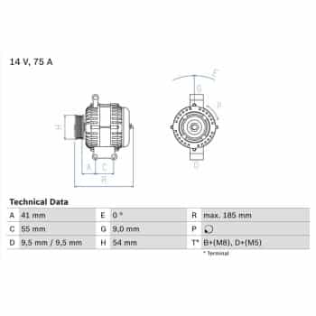 Alternateur 0.986.048.781 Bosch