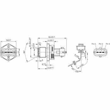Capteur, pression de carburant 0 281 002 937 Bosch