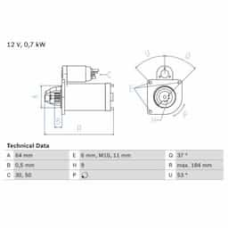 Démarreur 0 986 017 840 Bosch