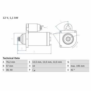 Démarreur 0 986 020 330 Bosch