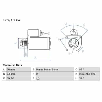 Démarreur 0 986 017 770 Bosch