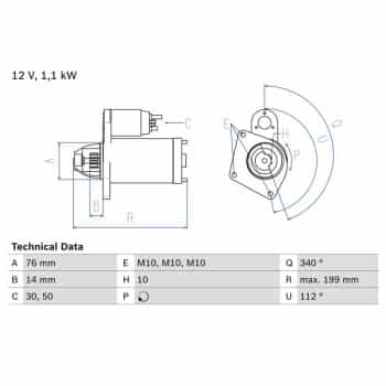 Démarreur 0 986 020 900 Bosch