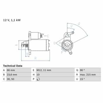 Démarreur 0.986.024.010 Bosch