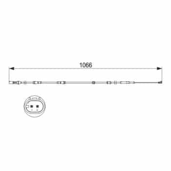 Contact d'avertissement, usure des plaquettes de frein 1 987 473 501 Bosch