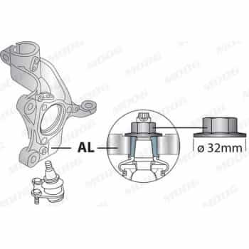 Rotule de suspension VO-BJ-5012 Moog