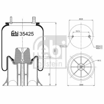 Soufflet à ressort, suspension pneumatique