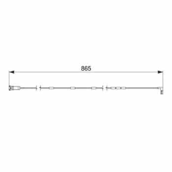 Contact d'avertissement, usure des plaquettes de frein 1 987 474 586 Bosch