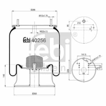 Soufflet à ressort, suspension pneumatique