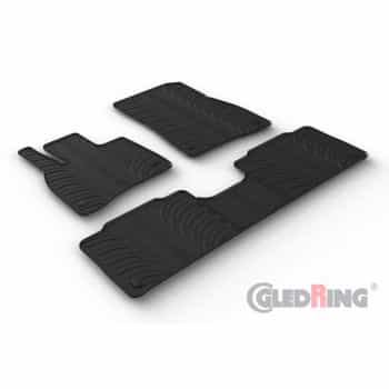 Tapis en caoutchouc sur mesure pour Mercedes EQS (V297) Berline 2021 - (profilé en T 5 pièces + clips de montage)