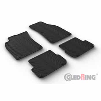 Tapis en caoutchouc sur mesure pour Audi A6 (4F) Avant 2005-2011 (profilé en T 4 pièces + clips de montage)
