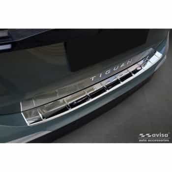 Protection de pare-chocs arrière en acier inoxydable chromé sur mesure pour Volkswagen Tiguan (CT1) 2024- 'Ribs&#3