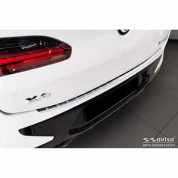 Protection de pare-chocs arrière en acier inoxydable sur mesure pour BMW X4 G02 FL 2021 - avec M-Package 'Ribs'
