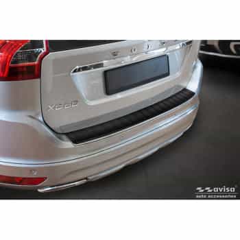 Protection de seuil de coffre arrière en acier inoxydable noir mat sur mesure pour Volvo XC60 Facelift 2013-2017 'R