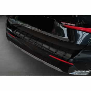 Protection de pare-chocs arrière en acier inoxydable noir sur mesure pour BMW X1 U11 / X1 U11 xLine 2022- 'STRONG E