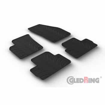 Tapis en caoutchouc sur mesure pour Volvo C30 2006-2013 (profilé en T 4 pièces + clips de montage)
