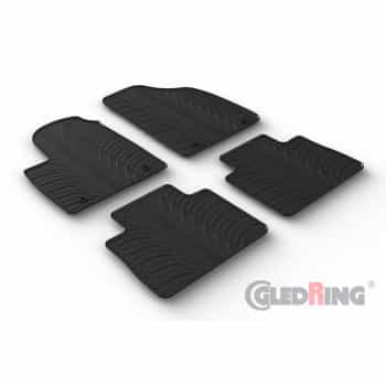 Tapis en caoutchouc sur mesure pour MG (E)HS Plug-in-Hybrid 2019- (automatique) (profilé en T 4 pièces)