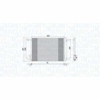 Condenseur, climatisation 350203964000 Magneti Marelli