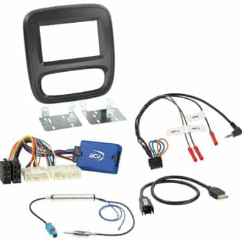 Kit 2-DIN Climatisation manuelle Fiat/Nissan/Opel/Renault