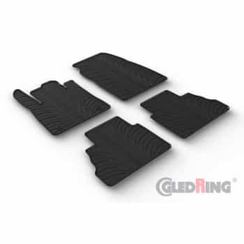 Tapis en caoutchouc sur mesure pour Ford Tourneo Courier 2023- (profilé en T 4 pièces + clips de montage)
