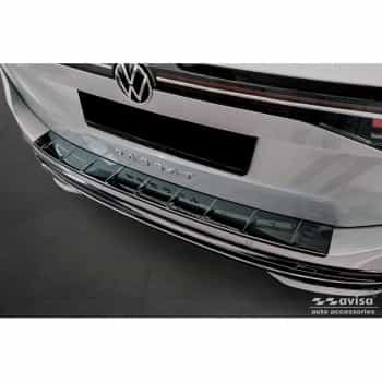 Protection de pare-chocs arrière en acier inoxydable noir-chromé sur mesure pour Volkswagen Passat Variant (CJ5) 2023 