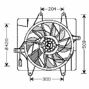 Roue du ventilateur de refroidissement 2605001 Diederichs