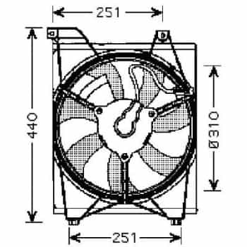 Ventilateur, condenseur, climatisation 8654109 Diederichs