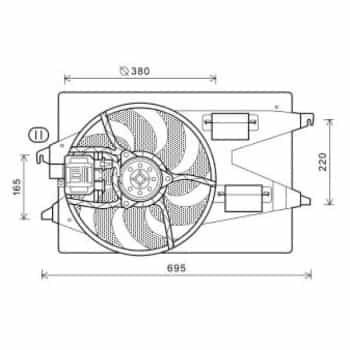 Roue de ventilateur de refroidissement DIEDERICHS Climat DCL1113
