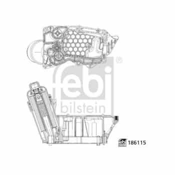 Boîtier, filtre à huile febi Plus 186115