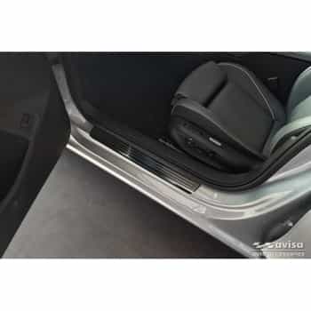 Seuils de porte en acier inoxydable noirs sur mesure pour Volkswagen Passat Variant (CJ5) incl. R-Line & Hybrid 2024