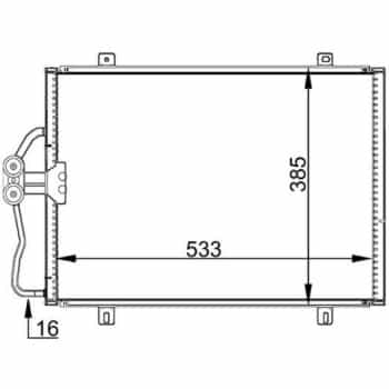 Condenseur, climatisation AC 176 000S Mahle