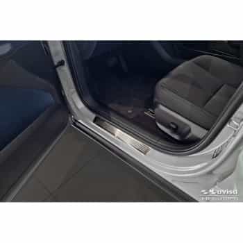 Seuils de porte en acier inoxydable sur mesure pour Volvo EX30 2023 - - 'Lines' - 4 pièces