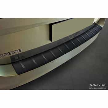Protection de pare-chocs arrière en acier inoxydable noir mat sur mesure pour Skoda Superb IV Combi 2023- 'Ribs&#39
