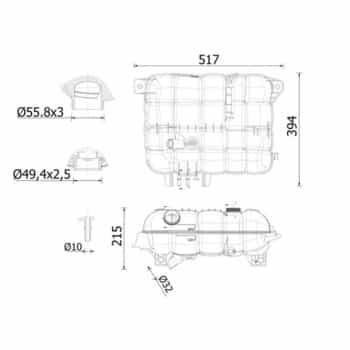 Vase d'expansion, liquide de refroidissement