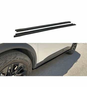 Jeu de jupes latérales sur mesure pour Peugeot 2008 II 2019- (ABS Noir brillant)