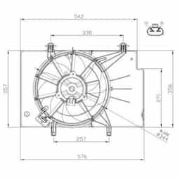 Ventilateur, refroidissement du moteur 47957 NRF