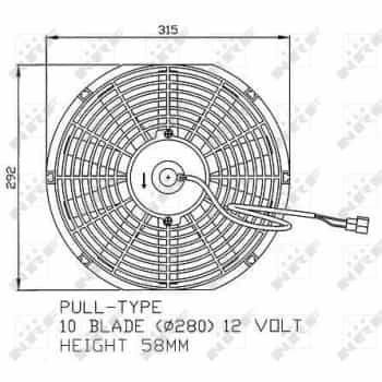 Roue du ventilateur de refroidissement 47060 NRF