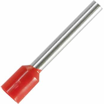 Embout pour câble : 2,5 mm² avec isolation rouge