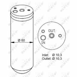 Filtre déshydratant, climatisation EASY FIT 33293 NRF