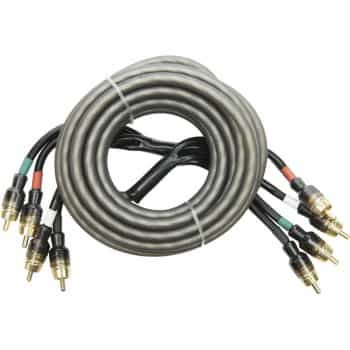 SYSTÈME AUDIO CÂBLE RCA HAUTE PERFORMANCE Câble Cinch OFC 4 voies 5000 mm