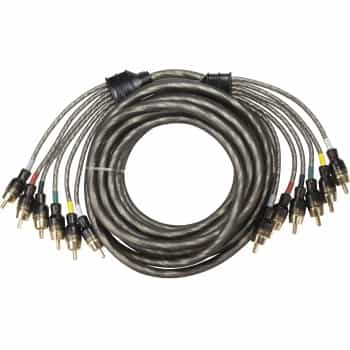SYSTÈME AUDIO CÂBLE RCA HAUTE PERFORMANCE Câble Cinch OFC 6 voies 5000 mm