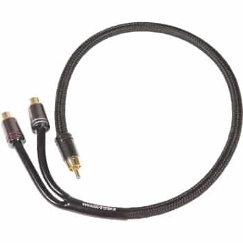 SYSTÈME AUDIO HAUT DE GAMME Câble RCA 300 mm Câble Y-RCA (1x connecteur M et 2x connecteur F)