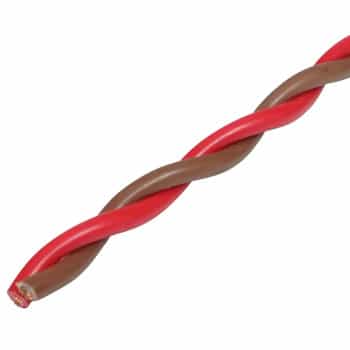 AUDIO SYSTEM Câble haut-parleur "TWISTED" 2x 1,50 mm² Marron/Rouge