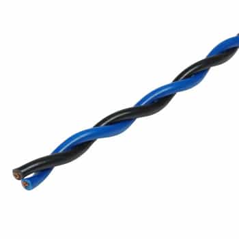 SYSTEME AUDIO Câble haut-parleur "TWISTED" 2x 2,50 mm² Bleu/Noir